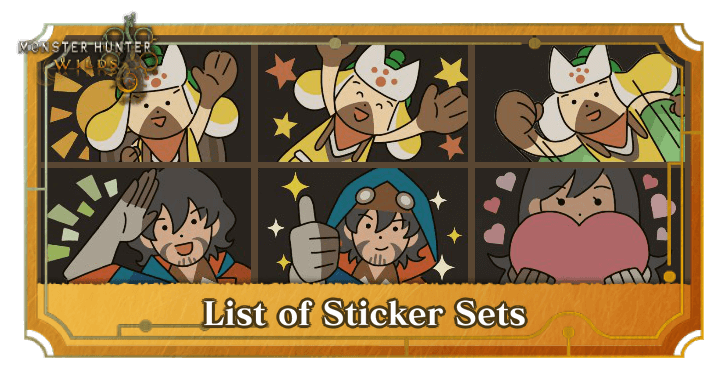 MH Wilds List of Sticker Sets