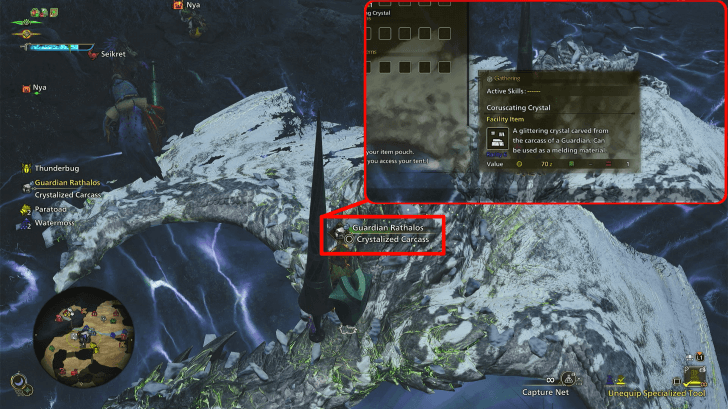 Monster Hunter Wilds Gather Rare Materials From a Guardian Monster