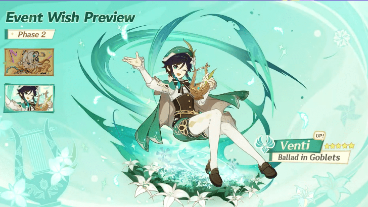 Genshin Impact - 5.5 Phase 2 Banner - Venti
