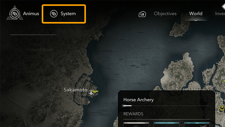 Accessing the System Menu