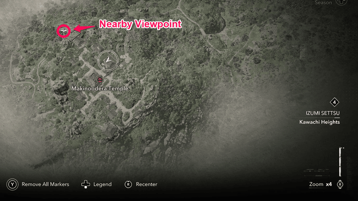 Makinoodera Temple Map Location