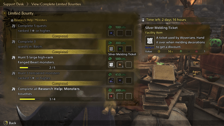 MH Wilds - Silver Mending Ticket How to Get