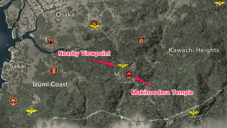 Makinoodera Page Locations on Map