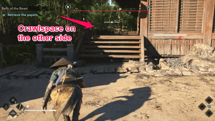 crawlspace to the room next to the documents