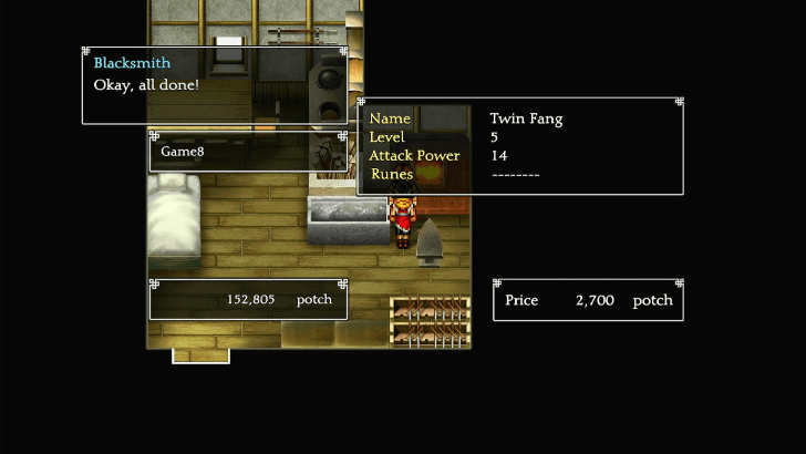 Upgrade Weapons at the Blacksmith