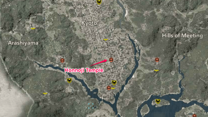 Honnoji Temple Map Location