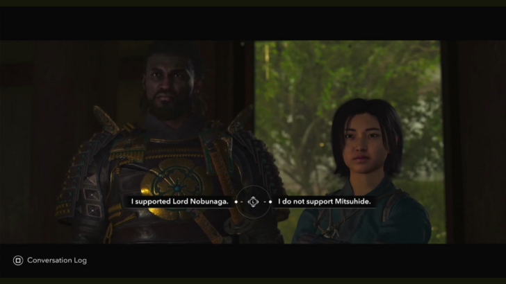 I supported Lord Nobunaga or I do not support Mitsuhide