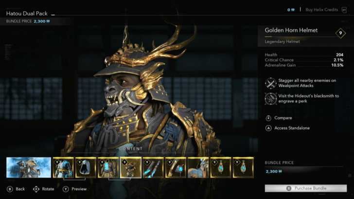 AC Shadows Golden Horn Helmet Location in DLC