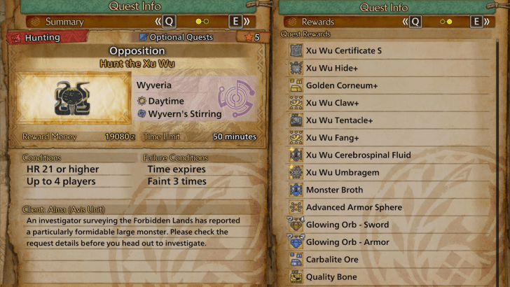 Opposition Quest Reward