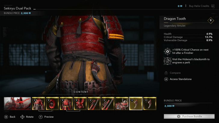 AC Shadows Dragon Tooth Amulet Location in DLC