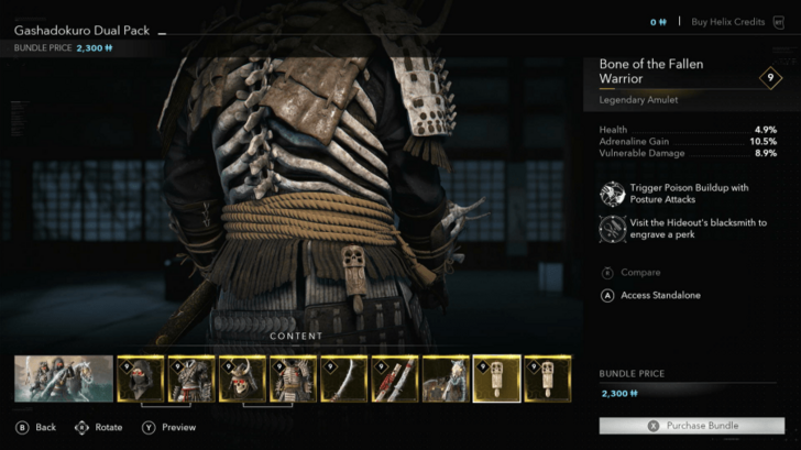 AC Shadows Bone of the Fallen Warrior Amulet Location in DLC