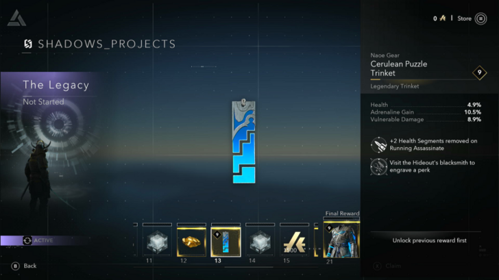 AC Shadows Cerulean Puzzle Trinket Location in DLC