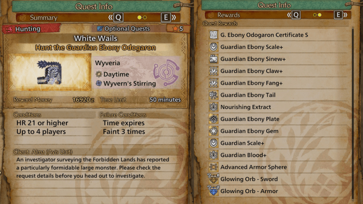 White Wails Quest Reward