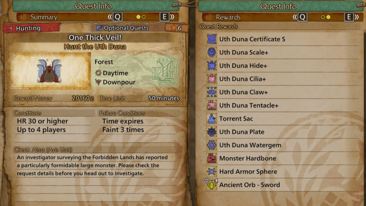 One Thick Veil Quest Reward