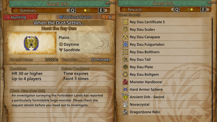 When the Dust Settles Quest Reward