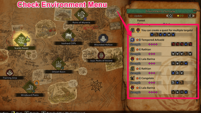 Check Environment Menu