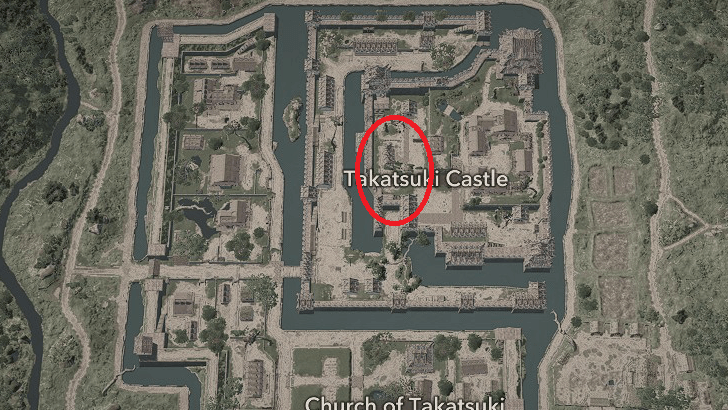 Takatsuki Castle Samurai Dasiho 1 Map Location