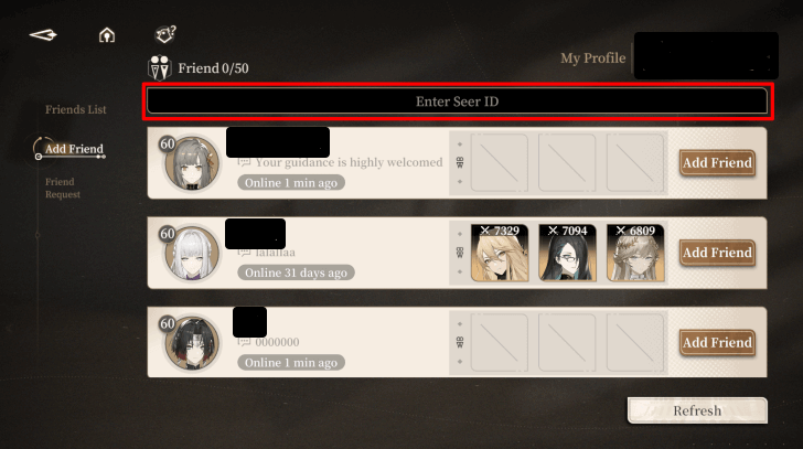 Black Beacon Search Friend