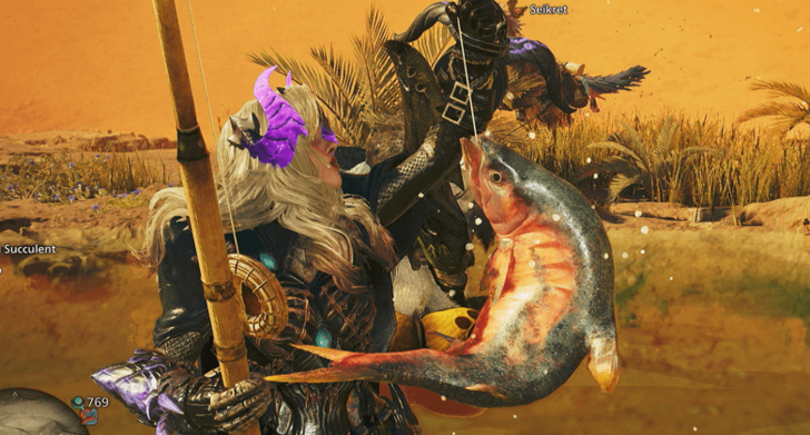 Catch a Sushifish using a Fishing Rod