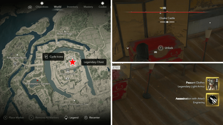 AC Shadows Peasant Clothes Location in Izumi Settsu