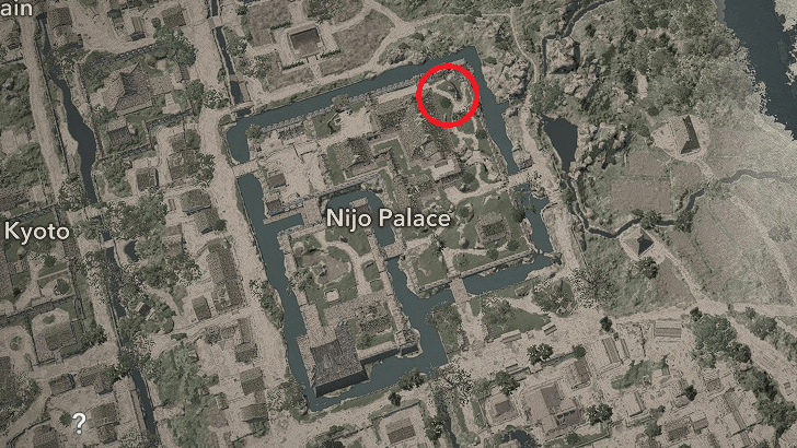 Nijo Palace Kura Key map location