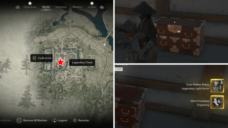 AC Shadows Yurei-Walker Robes Location in Yamashiro