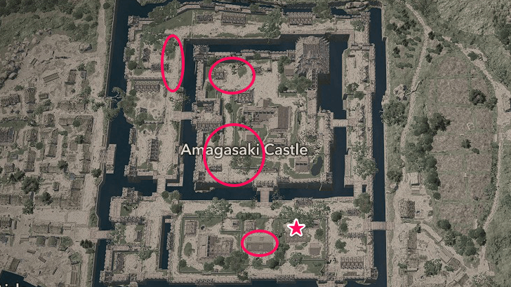 Amagasaki Castle Samurai Dasiho Locations