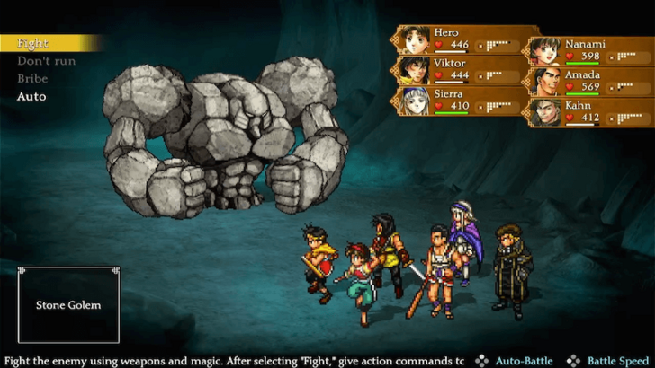 Suikoden 2 - Stone Golem Boss Fight