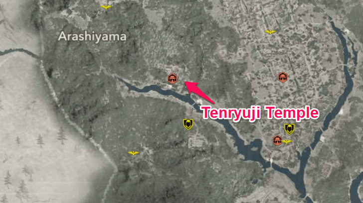 Tenryuji Temple Map Location