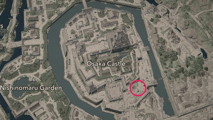 Osaka Castle Samurai Dasiho 1 Map Location