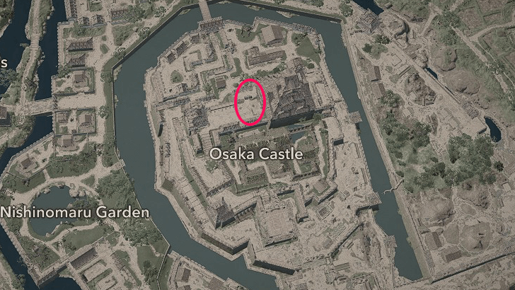 Osaka Castle Samurai Dasiho 3 Map Location