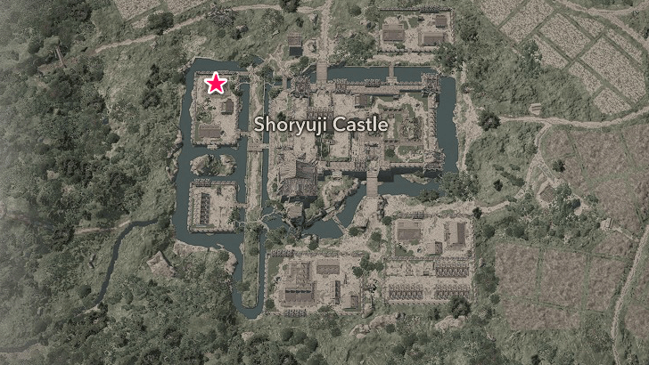 Shoryuji Castle Kura Key map location