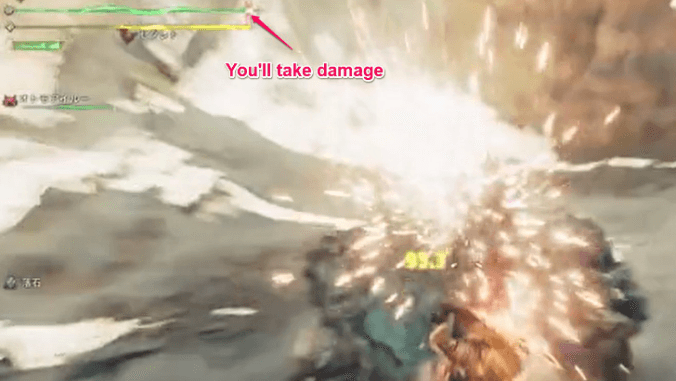 Take damage while doing an Offset Attack