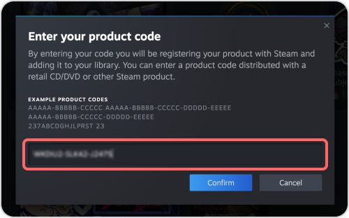 Activate Steam Key Step 3