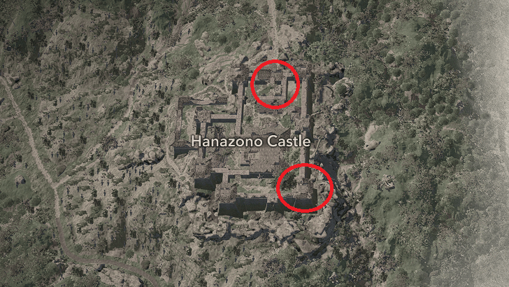 Hanazono Castle Samurai Dasiho Locations