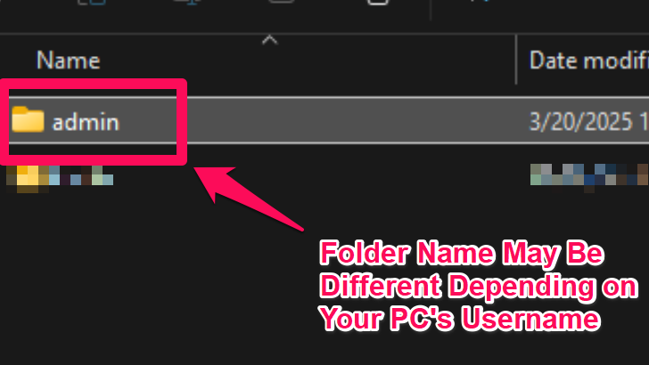 USERNAME folder