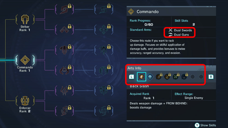 Xenoblade Chronicles X Definitive Edition - Class Weapons and Arts