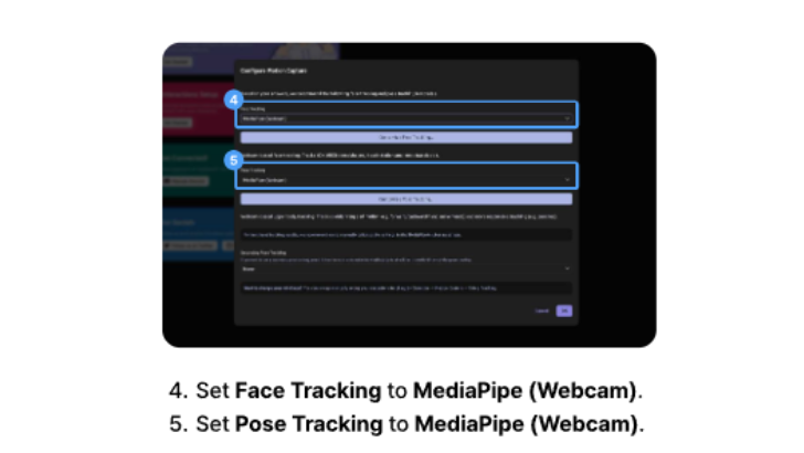 Face Tracking and Pose Tracking to MediaPipe