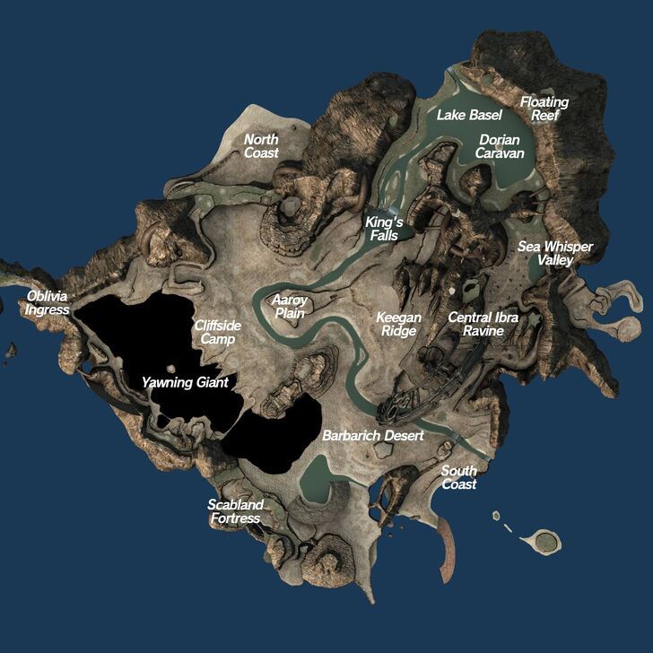 Xenoblade Chronicles X - Oblivia Map