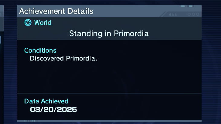 Xenoblade Chronicles X - Primordia Achievements