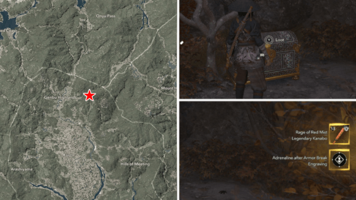 AC Shadows Rage of Red Mist Location in Yamashiro