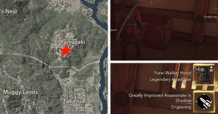 AC Shadows Yurei-Walker Hood Location in Izumi Settsu