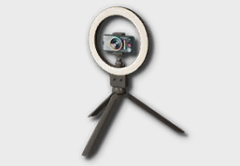 Tripod-Mounted Ring Light