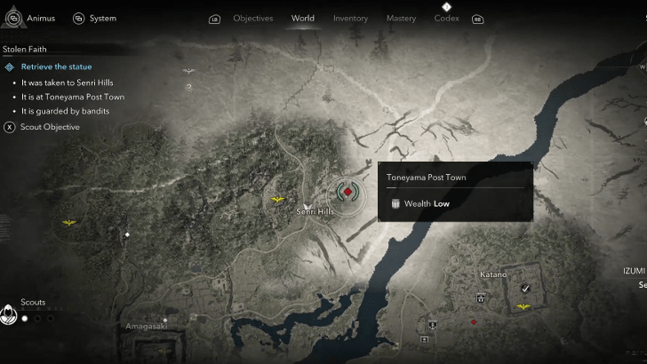 Retrieve the Statue - Toneyama Post Town location