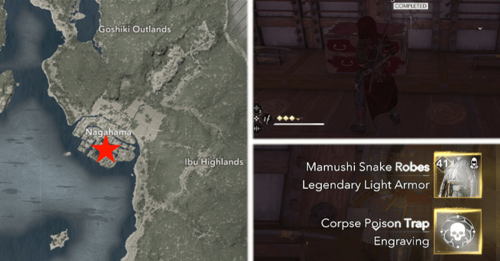 AC Shadows Mamushi Snake Robes Location in Omi
