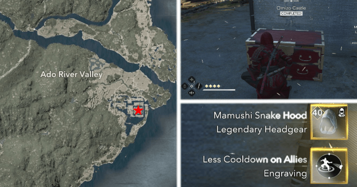 AC Shadows Mamushi Snake Hood Location in Omi