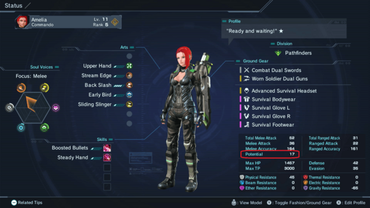 Xenoblade Chronicles X - Potential Stat