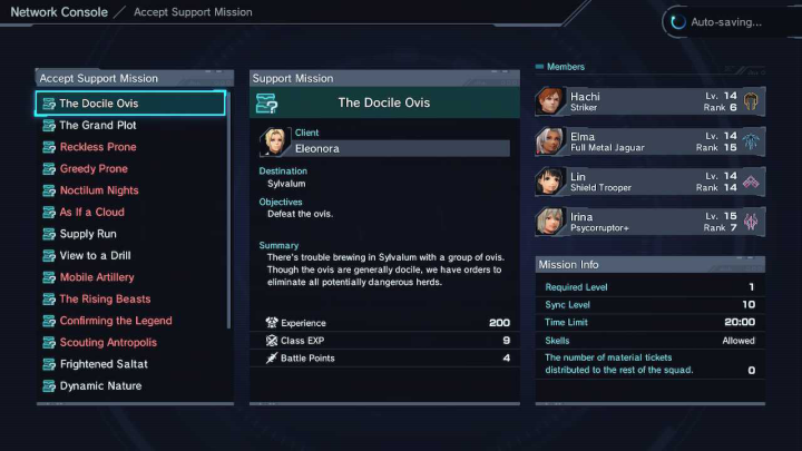 Xenoblade Chronicles X Definitive Edition - Spam Support Missions