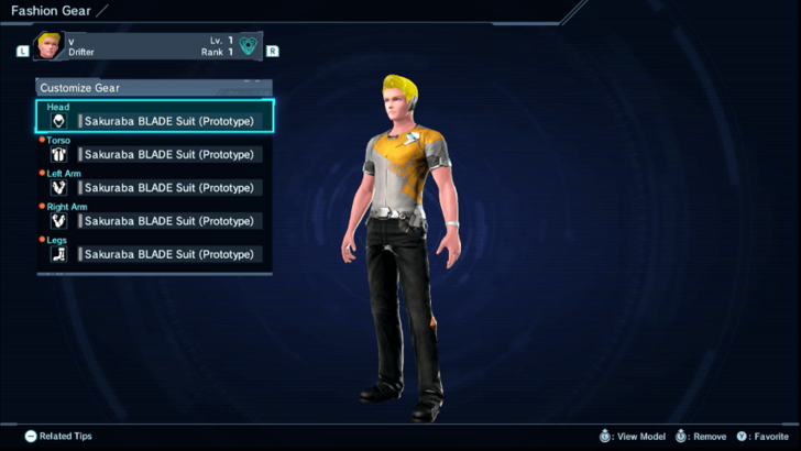 Sakuraba BLADE Suit (Prototype) Fashion Gear