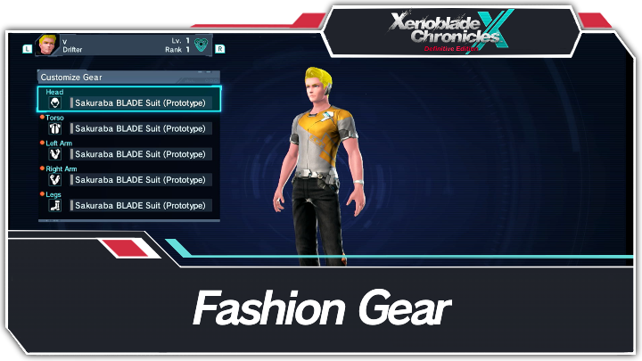 Xenoblade Chronicles X - Fashion Gear